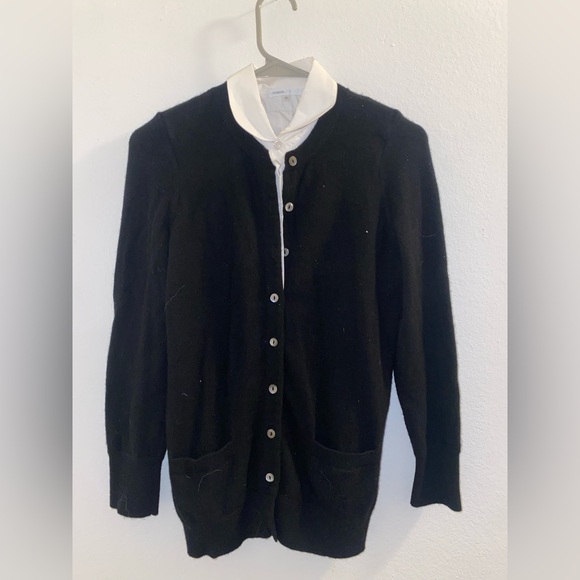 Vince 100% cashmere cardigan t shirt blouse size medium - Picture 1 of 7
